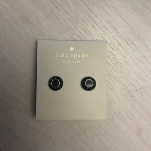 Black and Gold Art Deco-esque Kate Spade Earrings